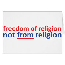 Freedom of religion not from religion card