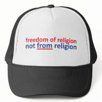 Freedom of religion not from religion mesh hats