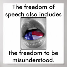 Freedom of speech doesn't mean being understood print