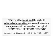 Freedom of Speech Wooley v Maynard 430 US 703 1977 Photo