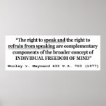 Freedom of Speech Wooley v Maynard 430 US 703 1977 Print