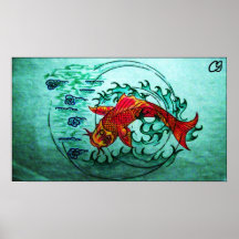 Freedom of the Koi Poster