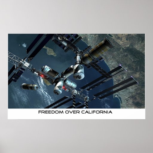 Freedom over California Poster Zazzle