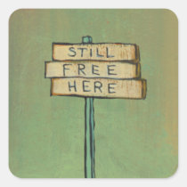 Freedom proclamation sign painting original art stickers