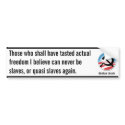 Freedom & Quasi Slaves (Lincoln) bumper stickers
