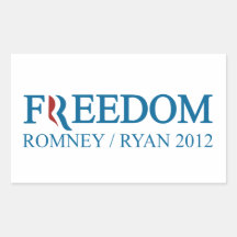 Freedom Romney / Ryan 2012 Rectangle Stickers