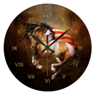 Freedom Run Wild Horse Wall Clock
