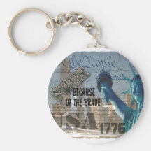 FREEDOM - STATUE OF LIBERTY - WE THE PEOPLE KEYCHAIN