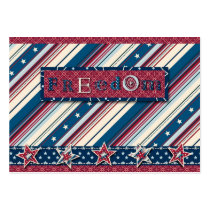 Freedom Stripe Gift Tag business cards