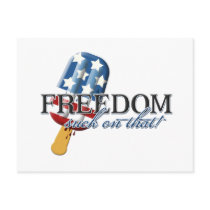 Freedom - suck on that! postcards