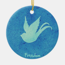 freedom, swallow, motivational, tattoo, cool, art, blue, vintage, free, tattoo ornament, bird, quote, lifestyle, old school, retro, pattern, illustration, quotations, ornament, Ornament with custom graphic design