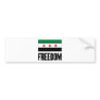 Freedom - Syria Bumper Sticker Freedom - Syria Bumper Sticker