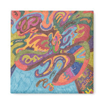Freedom to Fly, original abstract magnets by RLMdesignes Freedom to Fly, original abstract magnets
