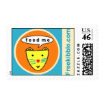 Freekibble "feed me" Kat Postage Stamps
