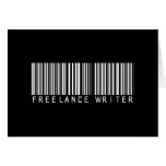 Freelance Writer Bar Code Cards