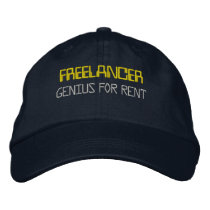 Freelancer: Genius for rent Embroidered Baseball Cap