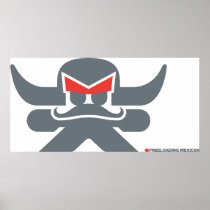 Freeloading Mexican - grey Print