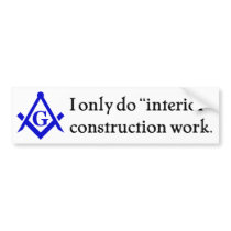 Freemasonry - Interior Construction bumper stickers by islesmay Freemasonry - Interior Construction bumper stickers