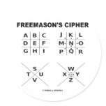 Freemason's Cipher (Cryptography) stickers