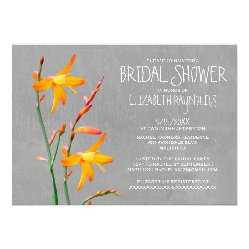 Freesia Bridal Shower Invitations