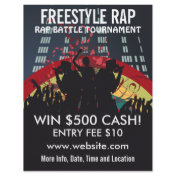 Freestyle Rap Battle Music Flyer