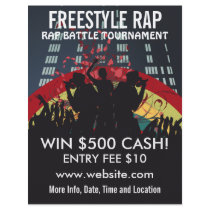 Freestyle Rap Battle Music Flyer