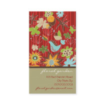 Freestyle Red Floral Garden Custom Profile Card