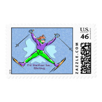 Freestyle Skier Postage postage by MindDesignGrafx Freestyle Skier Postage postage