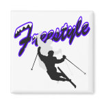 Freestyle Skiing Fridge Magnets