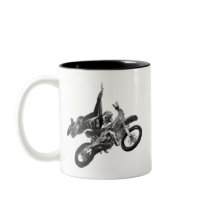 Freestyling with dirt bike coffee mug
