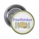 Freethinker (with brain breaking free) Buttons buttons