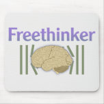 Freethinker (with brain breaking free) Mouse Pads