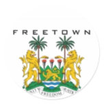 FREETOWN, (SIERRA LEONE) MAP, T-SHIRT AND ETC STICKER