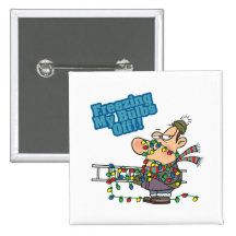 freezing my bulbs off xmas lights funny cartoon pinback buttons