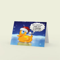 Freezing Santa Duck cards