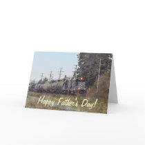 Freght Train Railway-lovers Fathers Day Card