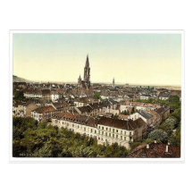 Freiburg, general view, Baden, Germany classic Pho Postcards