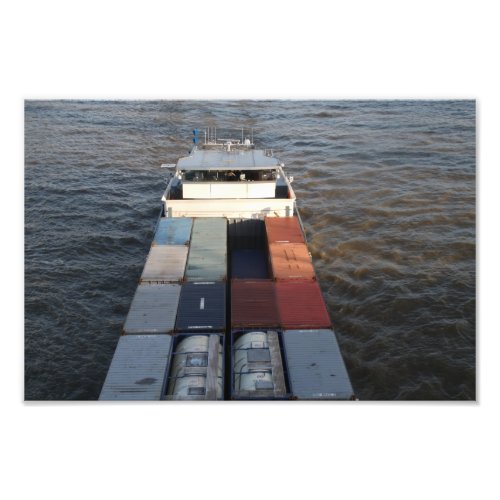 A container ship on the Meuse river