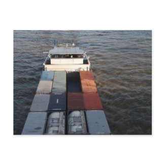 Freight ship on the Meuse river