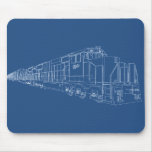 Freight Train Blueprint: Railroad: Mouse Pads