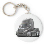 Freightliner Cascadia Grey Truck Keychain