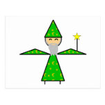 Freindly Green Stick Wizard Post Cards