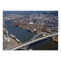 Fremont Bridge in Portland Oregon. Greeting Cards