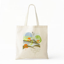 Fremont Bridge Tote Bag bags
