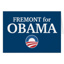 FREMONT for Obama custom your city personalized Card