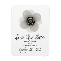 French Anemone Wedding Save The Date Magnet