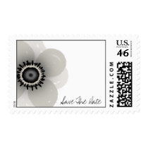 French Anemone Wedding Save The Date Postage Stamps