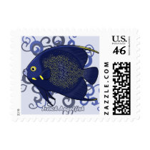 French Angelfish Postage Stamps by MenagerieMayhem French Angelfish Postage Stamps