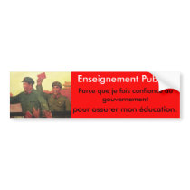 French anti-socialized education bumper stickers