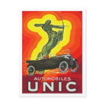 French antique car ad art deco post cards